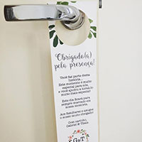 Identidade visual e papelaria para casamento - Tag para porta ou retrovisor